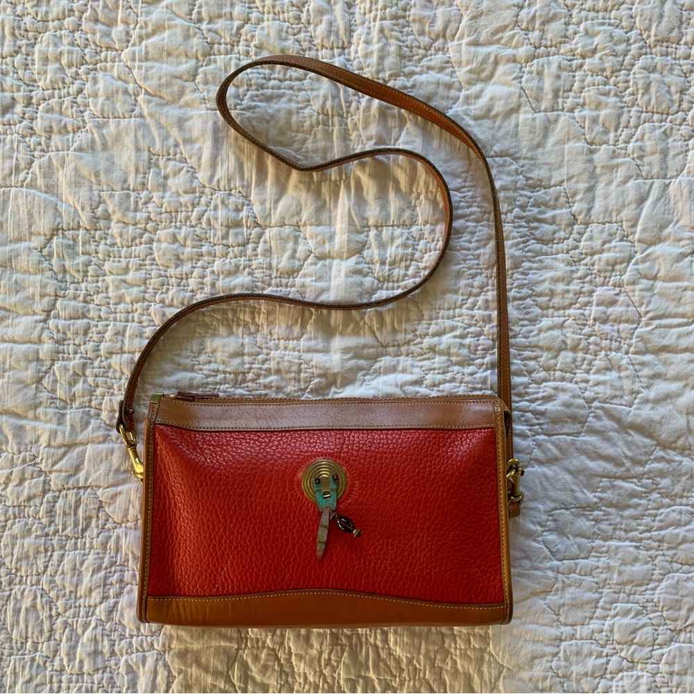 Upcycled Dooney & Burke Lipstick Red Crossbody Purse Bag